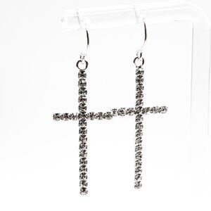 NWOT Guess zirconia cross earrings